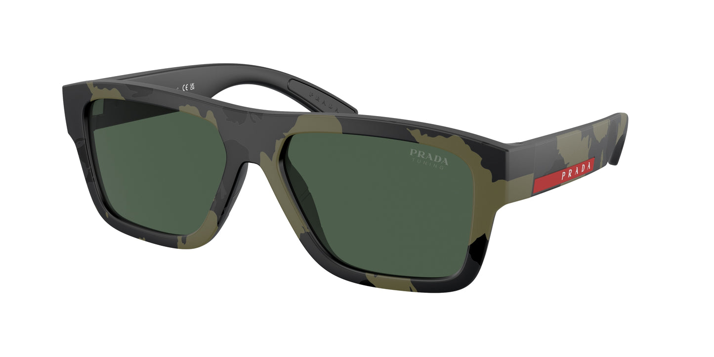 Prada Linea Rossa PS04ZS Square Sunglasses 14X90I- 56-145-16 - Color Map Green