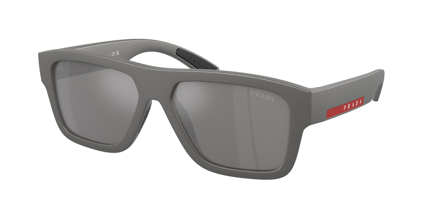 Prada Linea Rossa PS04ZS Square Sunglasses 16X7W1-Grey Metal 56-145-16 - Color Map Grey