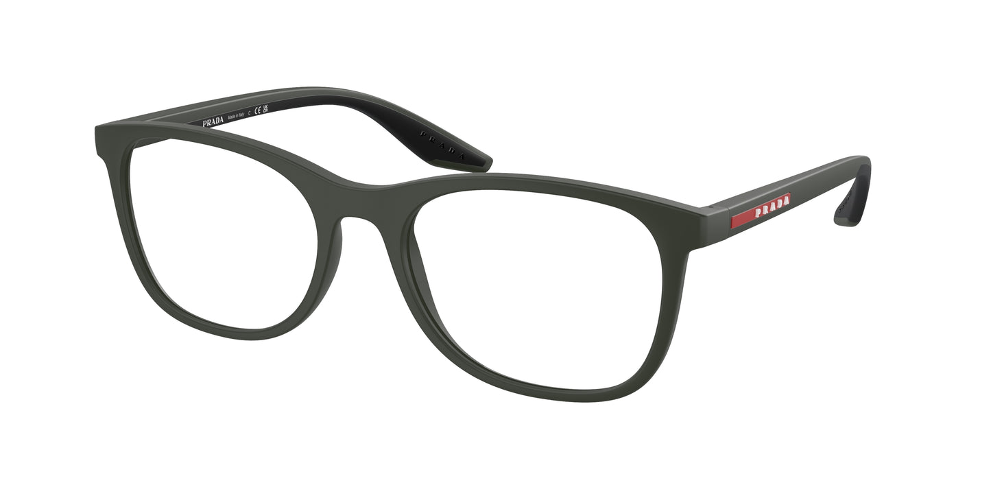 Prada Linea Rossa PS05PV Pillow Eyeglasses 5361O1-Matte Green 55-145-19 - Color Map Green