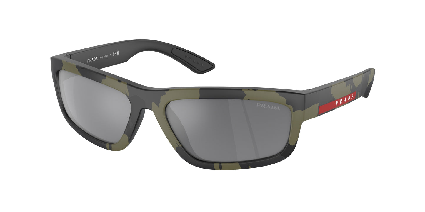 Prada Linea Rossa PS05ZS Rectangle Sunglasses 14X07G- 59-140-17 - Color Map Green