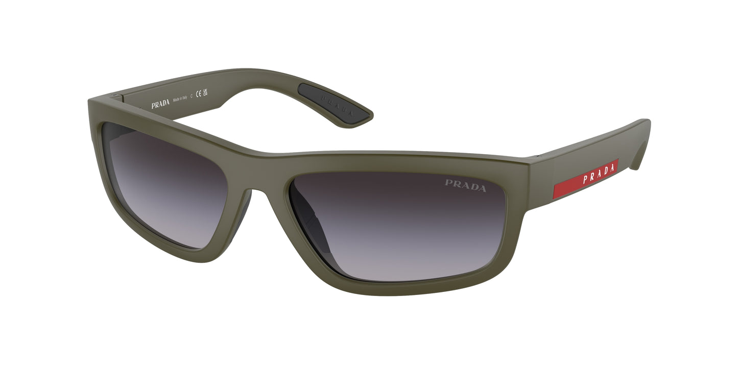 Prada Linea Rossa PS05ZS Rectangle Sunglasses 15X09U- 59-140-17 - Color Map Green