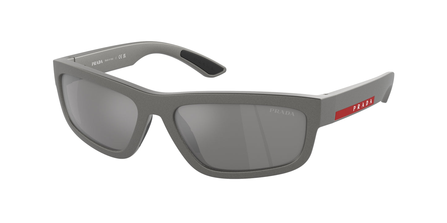 Prada Linea Rossa PS05ZS Rectangle Sunglasses 16X7W1-Grey Metal 59-140-17 - Color Map Grey