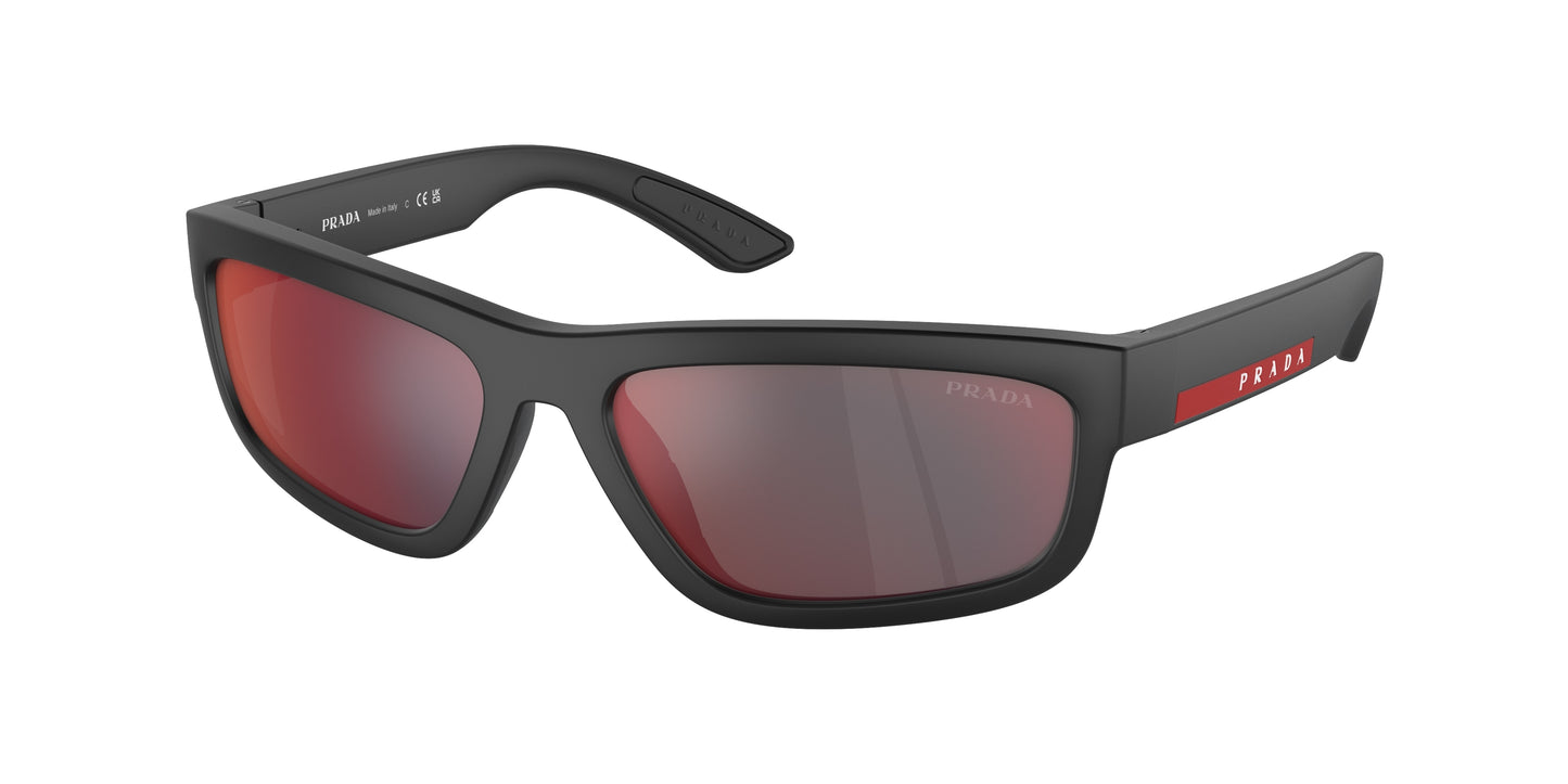 Prada Linea Rossa PS05ZS Rectangle Sunglasses DG008F- 59-140-17 - Color Map Black