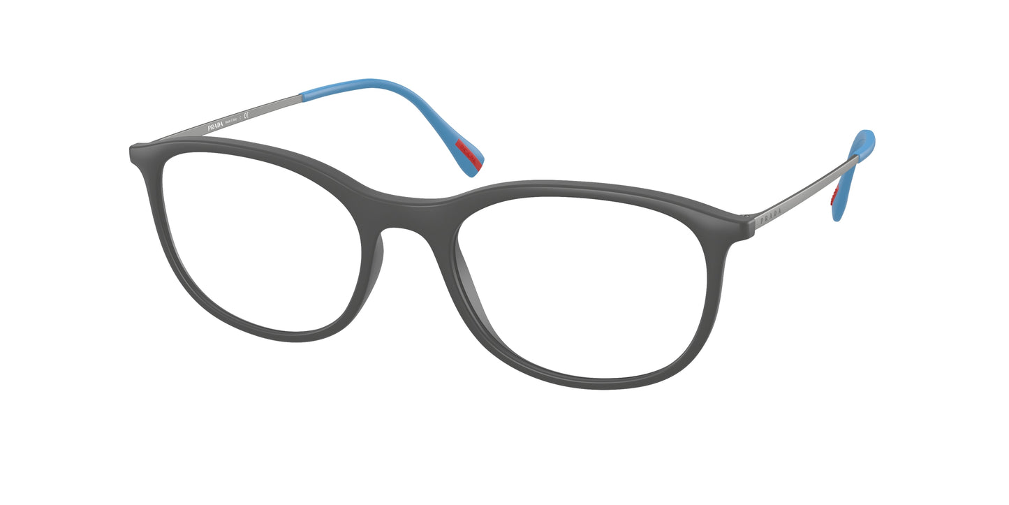 Prada Linea Rossa PS06NV Oval Eyeglasses UFK1O1-Grey Rubber 55-145-19 - Color Map Grey