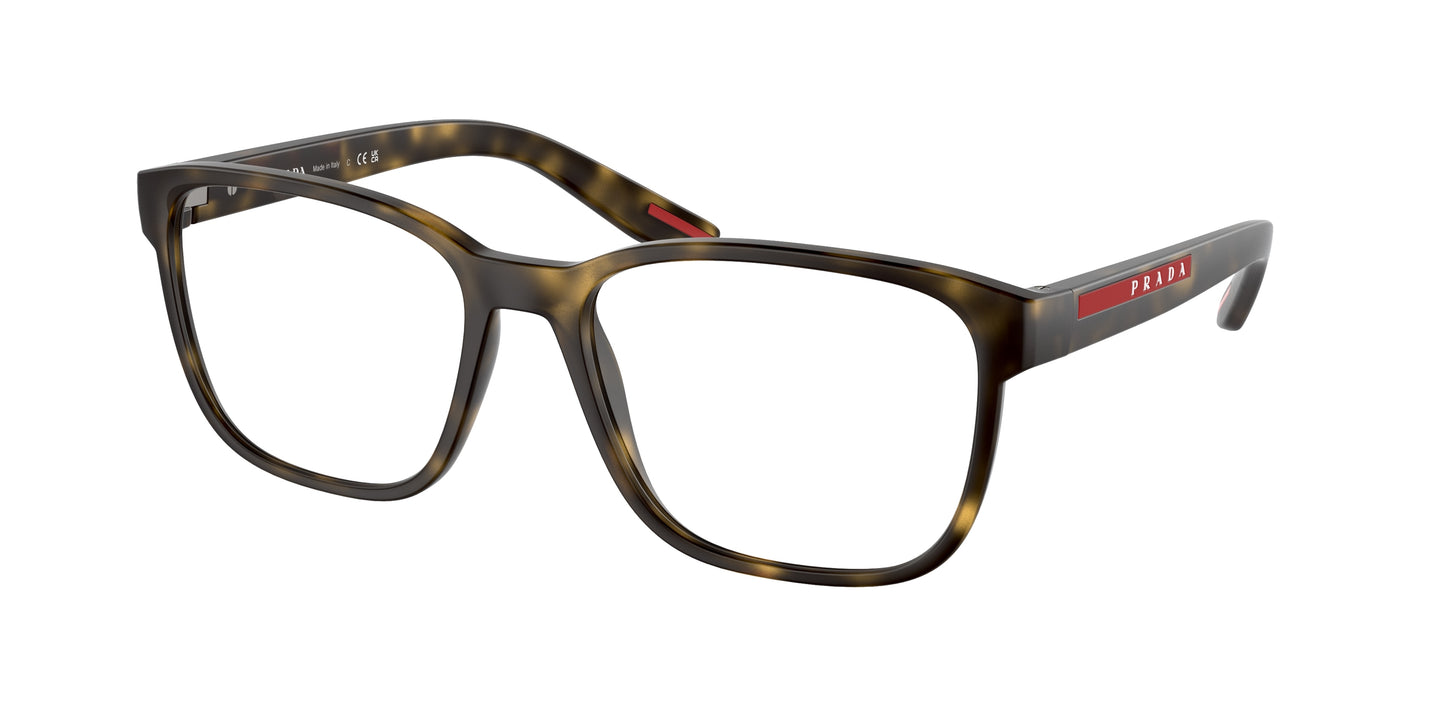 Prada Linea Rossa PS06PV Pillow Eyeglasses 5811O1-Havana Rubber 55-145-18 - Color Map Tortoise