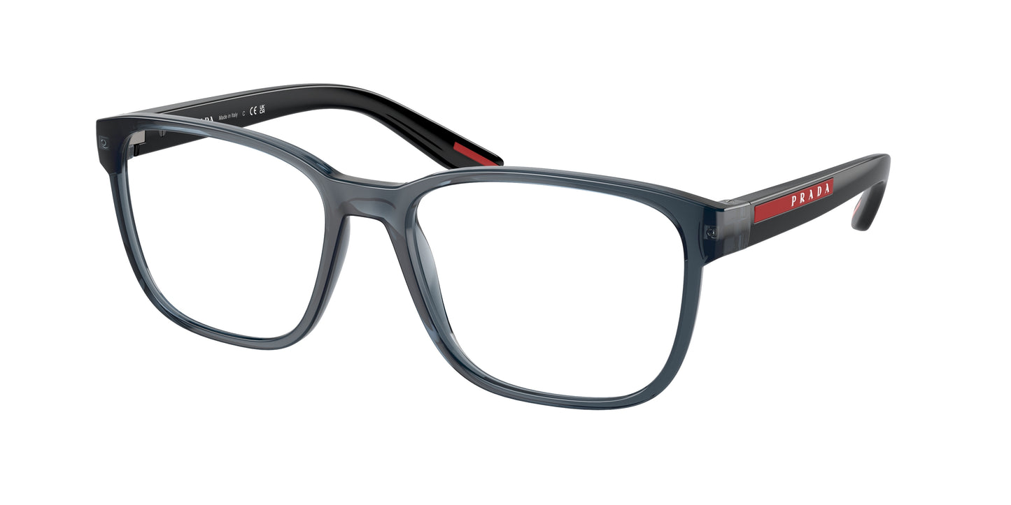 Prada Linea Rossa PS06PV Pillow Eyeglasses CZH1O1-Crystal Blue 57-145-18 - Color Map Blue