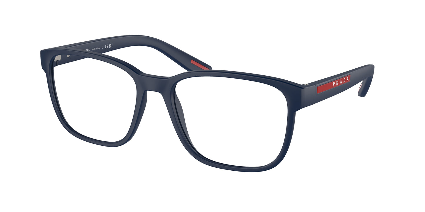 Prada Linea Rossa PS06PV Pillow Eyeglasses MAG1O1-Matte Baltic 57-145-18 - Color Map Blue