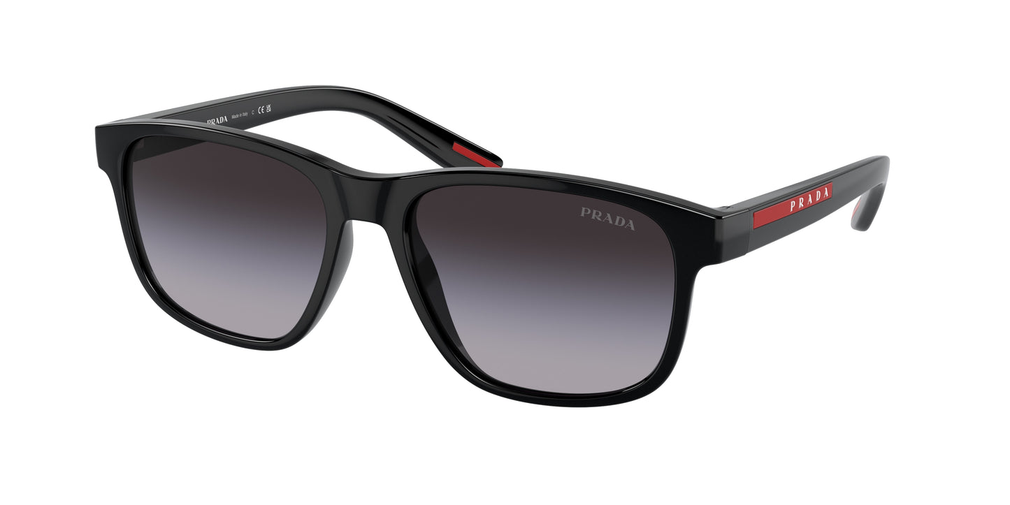 Prada Linea Rossa PS06YS Pillow Sunglasses 1AB09U-Black 56-145-17 - Color Map Black