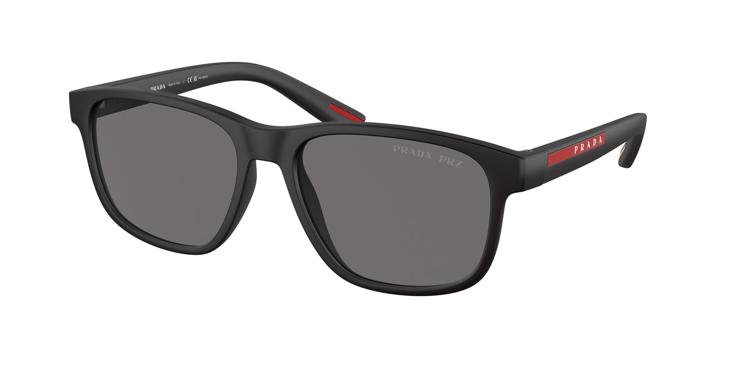 Prada Linea Rossa PS06YS Pillow Sunglasses DG002G-Black Rubber 56-145-17 - Color Map Black