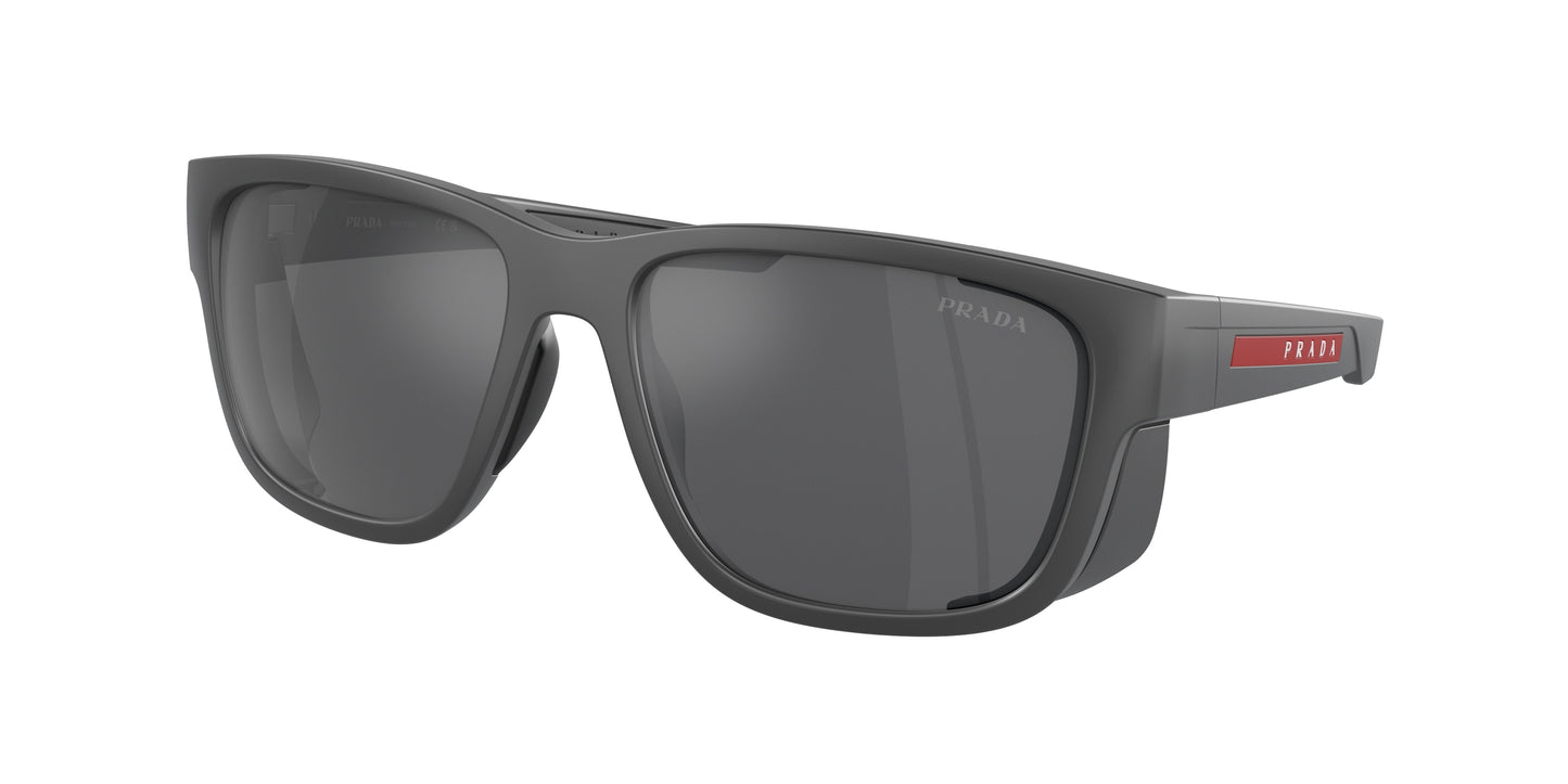 Prada Linea Rossa PS07WS Pillow Sunglasses UFK60A-Grey Rubber 59-130-17 - Color Map Grey