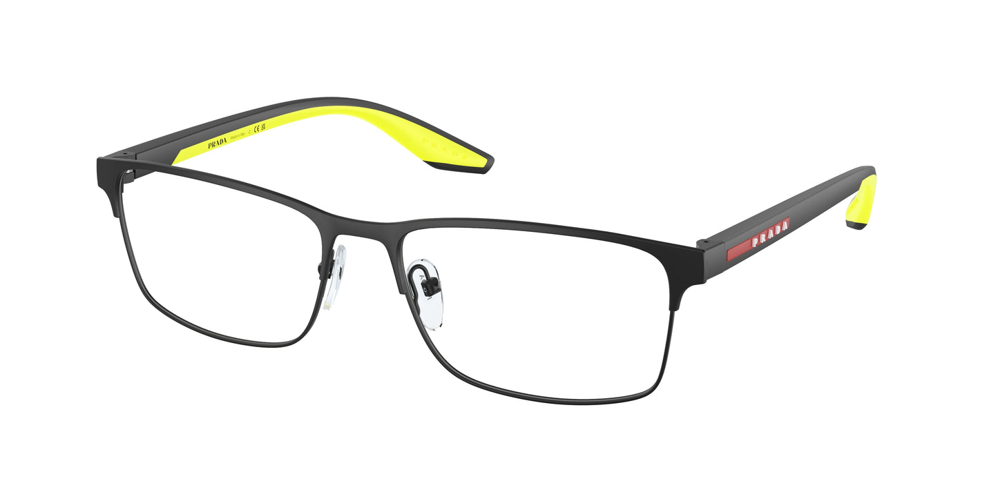 Prada Linea Rossa PS50PV Rectangle Eyeglasses 17G1O1-Black 55-145-17 - Color Map Black