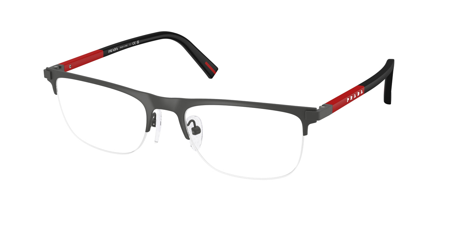 Prada Linea Rossa PS50RV Pillow Eyeglasses 06P1O1-Grey Rubber 55-145-19 - Color Map Grey