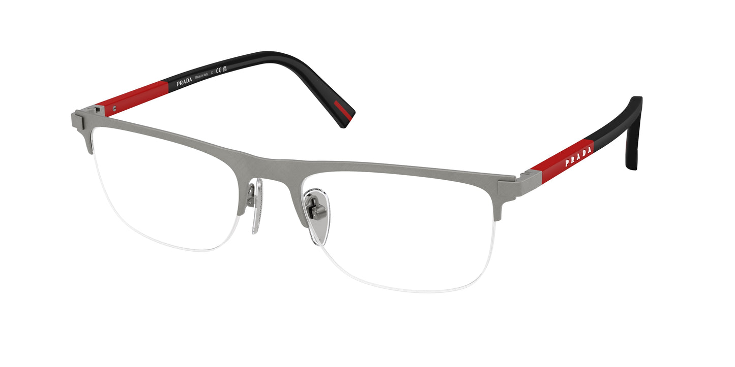 Prada Linea Rossa PS50RV Pillow Eyeglasses DHG1O1-Matte Brushed Lead 55-145-19 - Color Map Grey