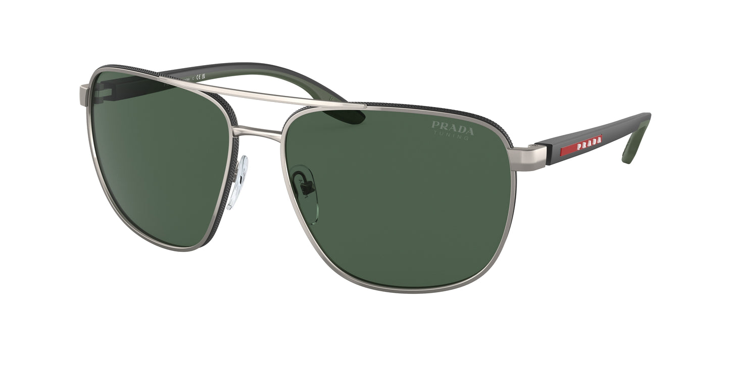 Prada Linea Rossa PS50YS Pilot Sunglasses 7CQ06U-Matte Gunmetal 62-145-16 - Color Map Grey