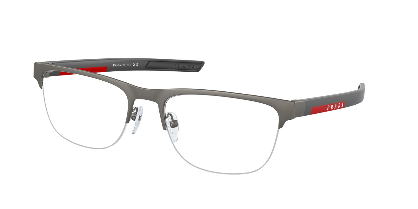 Prada Linea Rossa PS51QV Irregular Eyeglasses 19K1O1-Matte Grey 57-145-19 - Color Map Grey