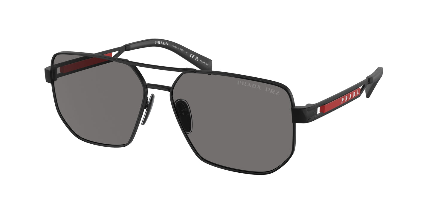Prada Linea Rossa PS51ZS Pilot Sunglasses 1BO02G-Matte Black 59-145-14 - Color Map Black