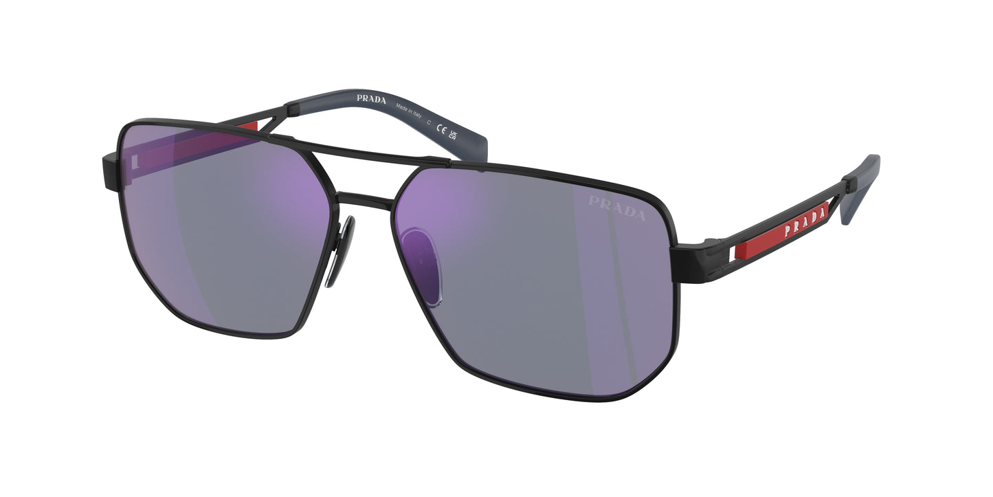 Prada Linea Rossa PS51ZS Pilot Sunglasses 1BO70A-Matte Black 59-145-14 - Color Map Black