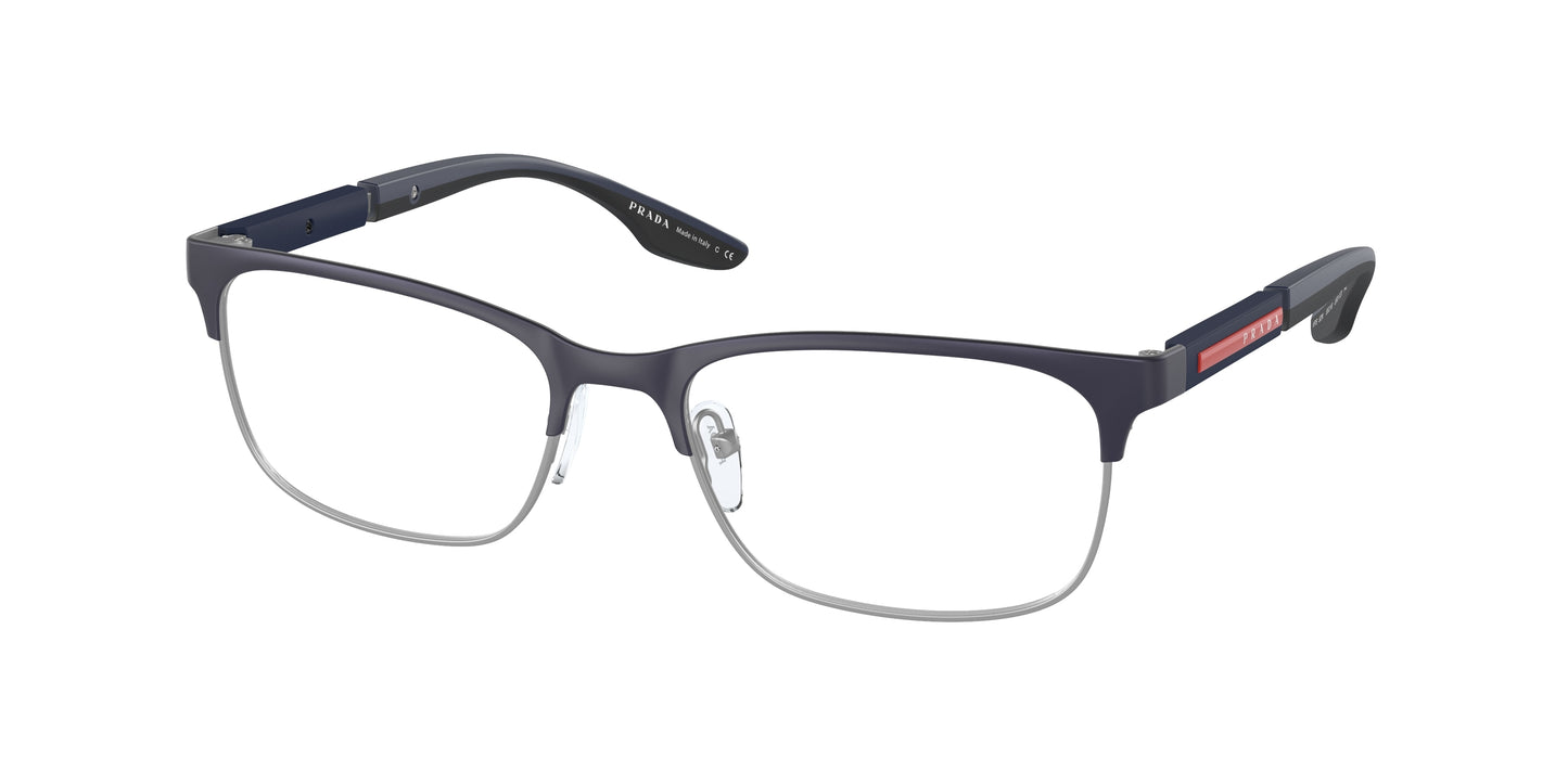 Prada Linea Rossa PS52NV Pillow Eyeglasses UR71O1-Blue Rubber 53-145-18 - Color Map Blue