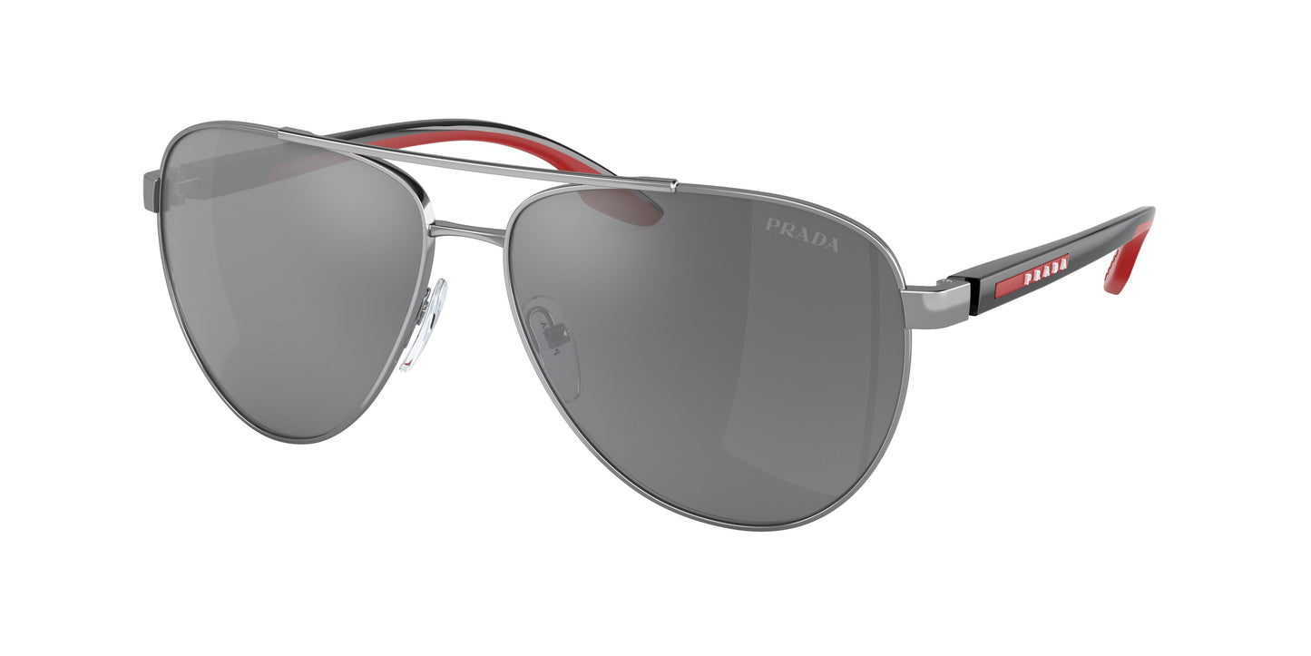 Prada Linea Rossa PS52YS Pilot Sunglasses 5AV07G-Gunmetal 61-145-14 - Color Map Grey