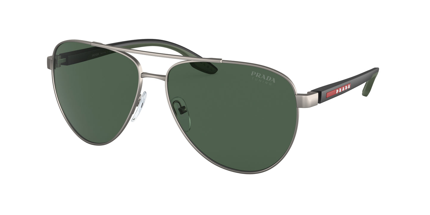 Prada Linea Rossa PS52YS Pilot Sunglasses 7CQ06U-Silver 61-145-14 - Color Map Silver