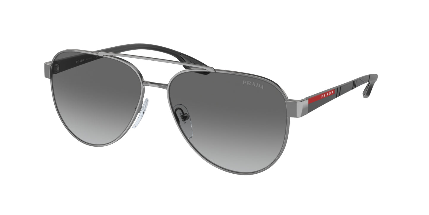 Prada Linea Rossa LIFESTYLE PS54TS Pilot Sunglasses 5AV3M1-Gunmetal 58-145-14 - Color Map Grey