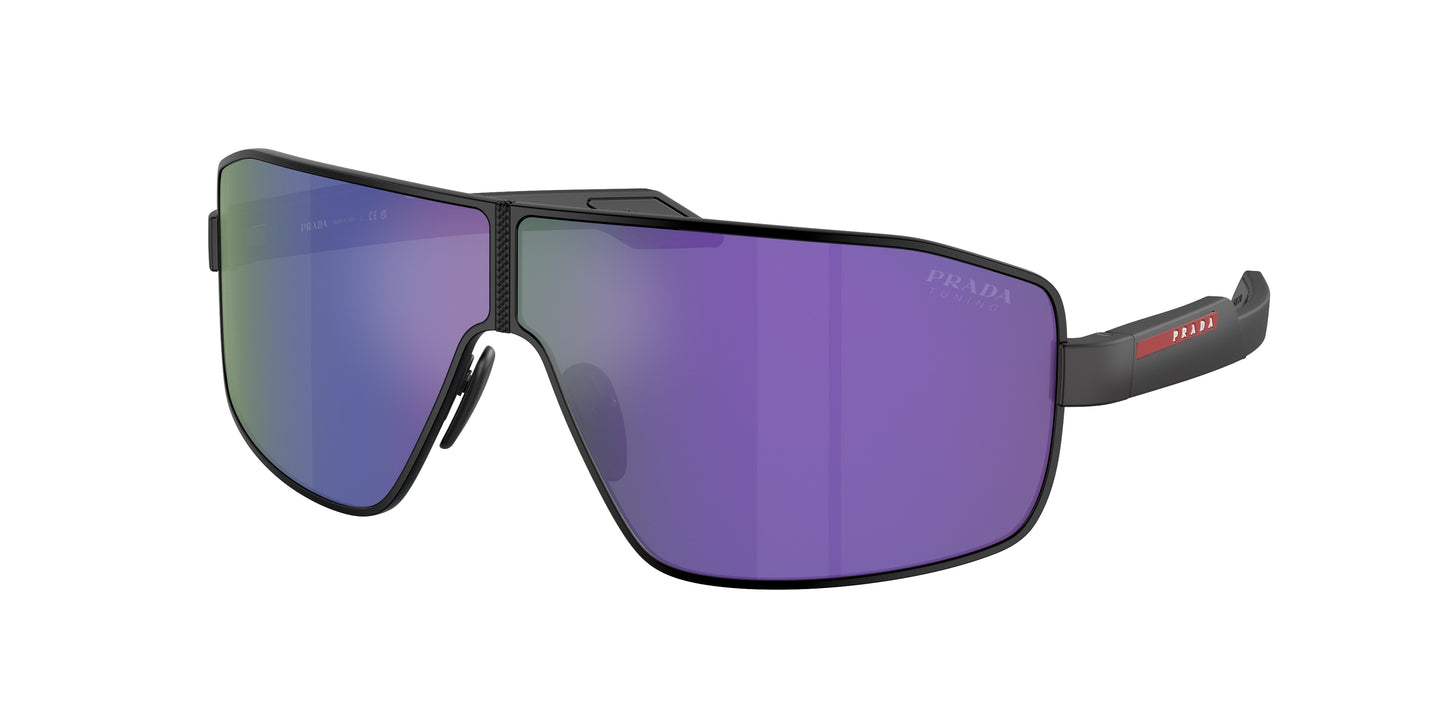 Prada Linea Rossa PS54YS Irregular Sunglasses 1BO05U-Matte Black 74-125-3 - Color Map Black