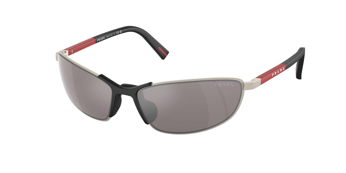 Prada Linea Rossa PS55ZS Irregular Sunglasses 18X80I-Matte Champagne 60-130-17 - Color Map Brown