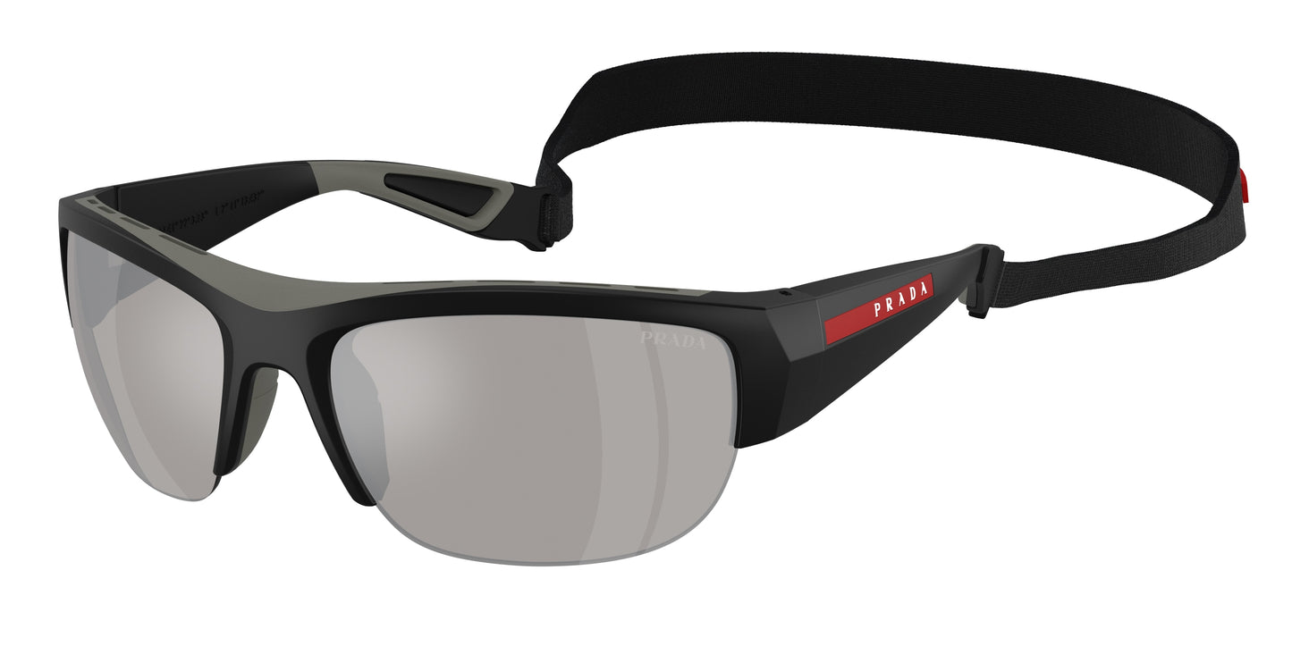 Prada Linea Rossa PSA01S Pillow Sunglasses 1BO05A-Nero Opaco 69-125-19 - Color Map Black