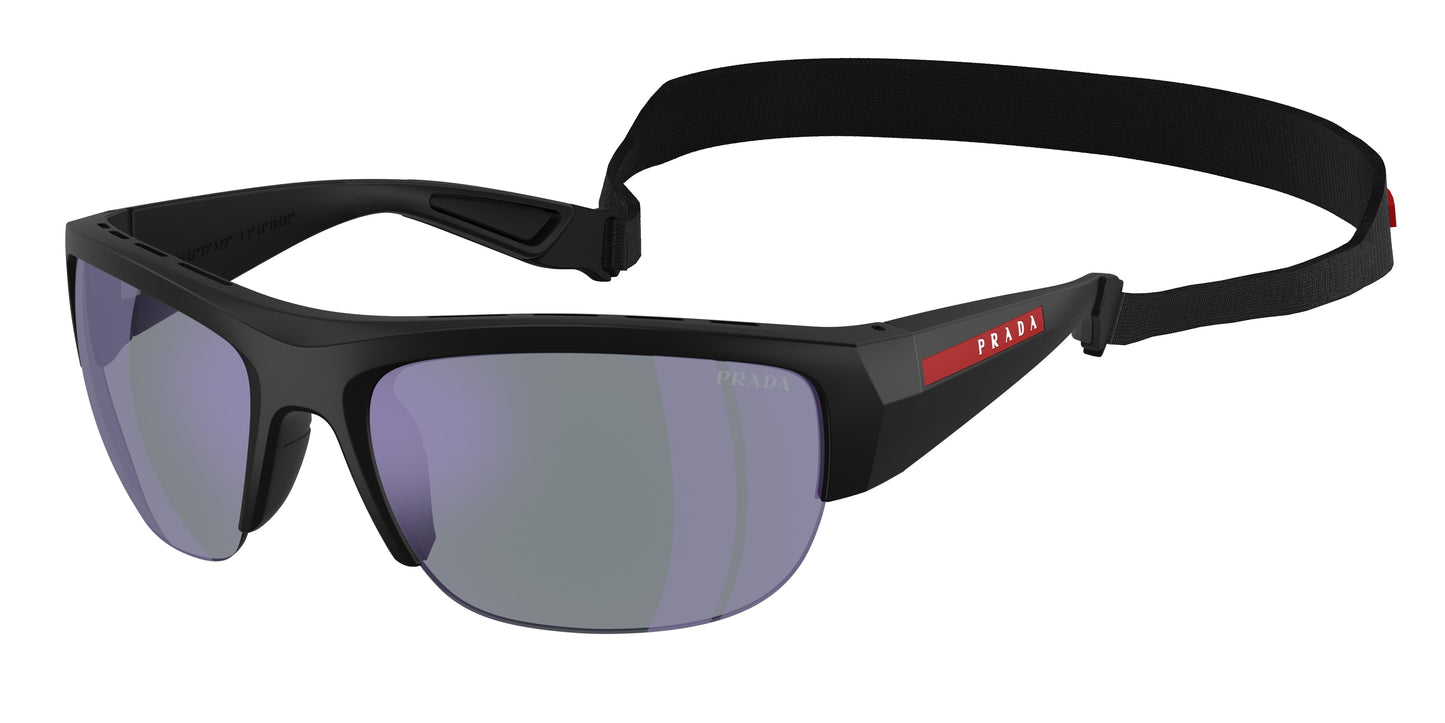 Prada Linea Rossa PSA01S Pillow Sunglasses 1BO10J-Matte Black 69-125-19 - Color Map Black