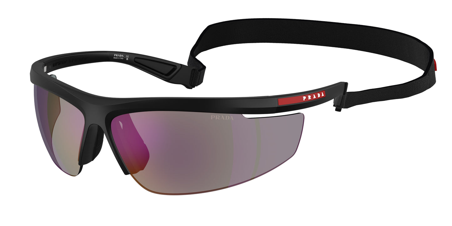 Prada Linea Rossa PSA02S Pillow Sunglasses 1BO10J-Matte Black 0-130-10 - Color Map Black