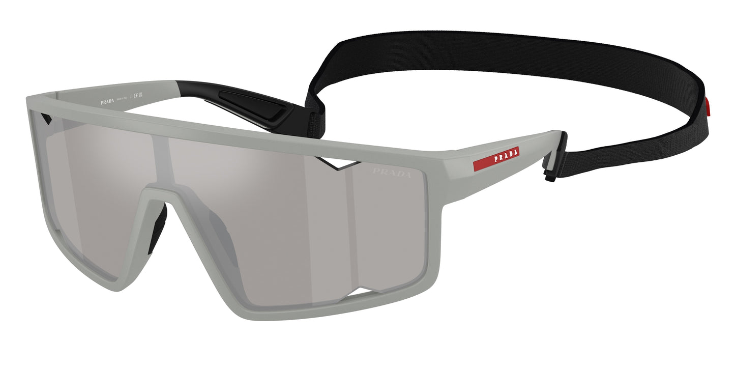 Prada Linea Rossa PSA03S Rectangle Sunglasses 13Z05A-Matte Iron Grey 0-125-141 - Color Map Grey