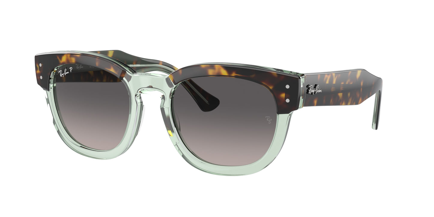 Ray-Ban MEGA HAWKEYE RB0298S Square Sunglasses 1376M3-Havana On Transparent Green 53-145-21 - Color Map Brown