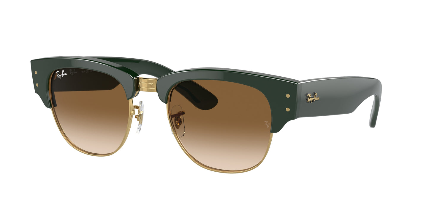 Ray-Ban MEGA CLUBMASTER RB0316S Square Sunglasses 136851-Green On Gold 53-145-21 - Color Map Green