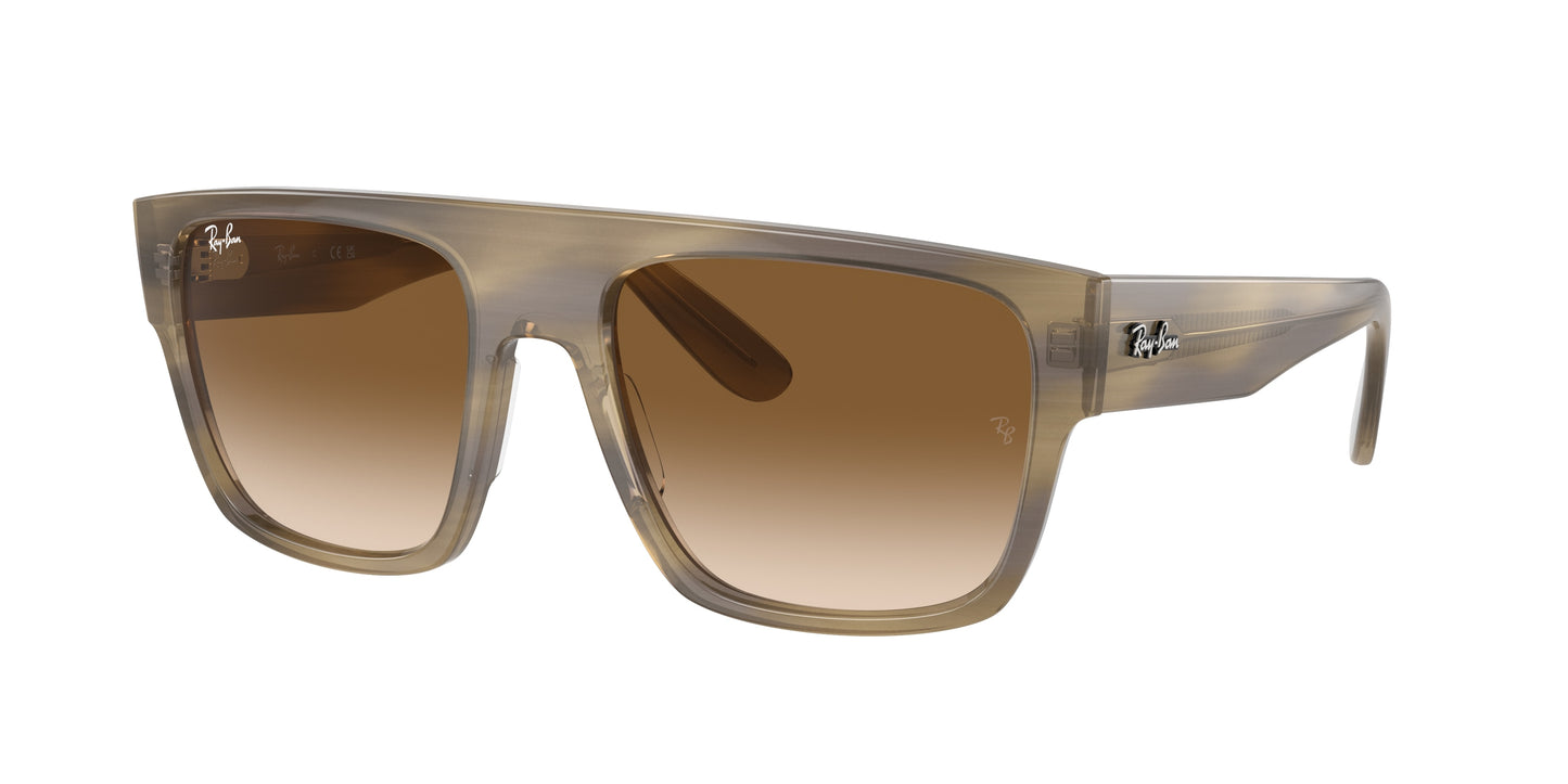 Ray-Ban DRIFTER RB0360S Square Sunglasses 140551-Striped Green 57-145-20 - Color Map Green