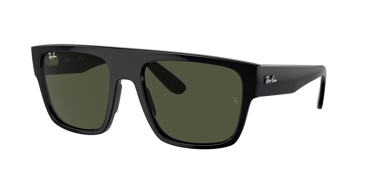 Ray-Ban DRIFTER RB0360S Square Sunglasses 901/31-Black 57-145-20 - Color Map Black