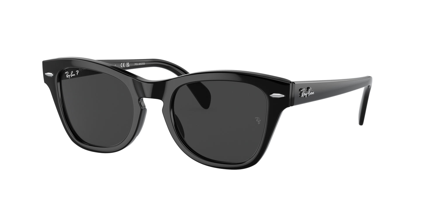 Ray-Ban RB0707SF Square Sunglasses 901/48-Black 53-145-21 - Color Map Black