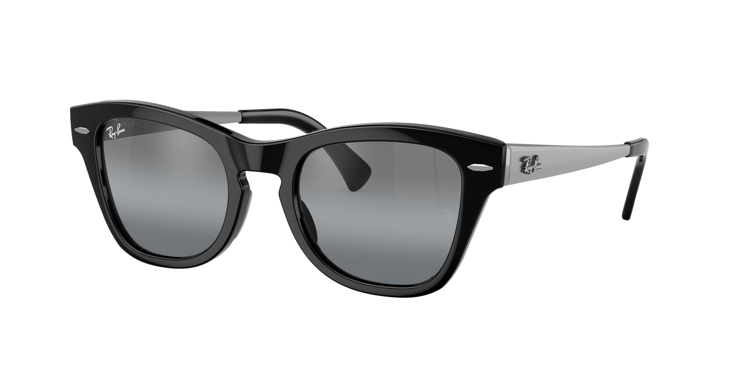 Ray-Ban RB0707SM Square Sunglasses 901/G6-Black 53-145-21 - Color Map Black