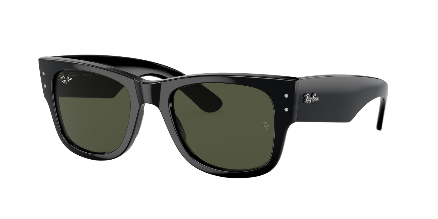 Ray-Ban MEGA WAYFARER RB0840SF Square Sunglasses 901/31-Black 52-145-21 - Color Map Black