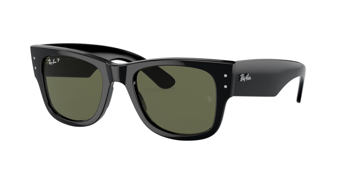 Ray-Ban MEGA WAYFARER RB0840SF Square Sunglasses 901/58-Black 52-145-21 - Color Map Black