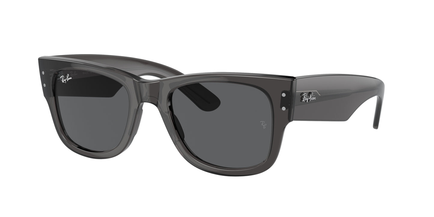 Ray-Ban MEGA WAYFARER RB0840S Square Sunglasses 1406B1-Transparent Black 51-145-21 - Color Map Black