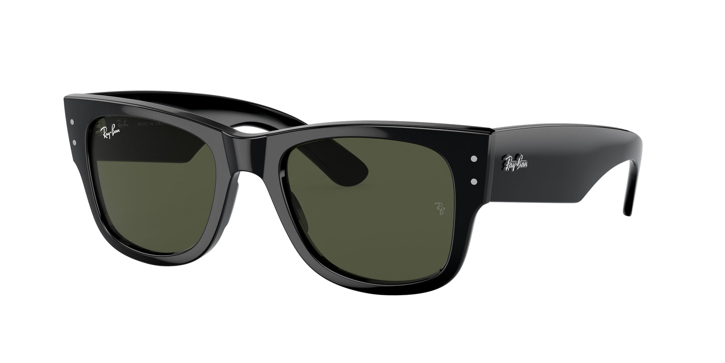 Ray-Ban MEGA WAYFARER RB0840S Square Sunglasses 901/31-Black 51-145-21 - Color Map Black