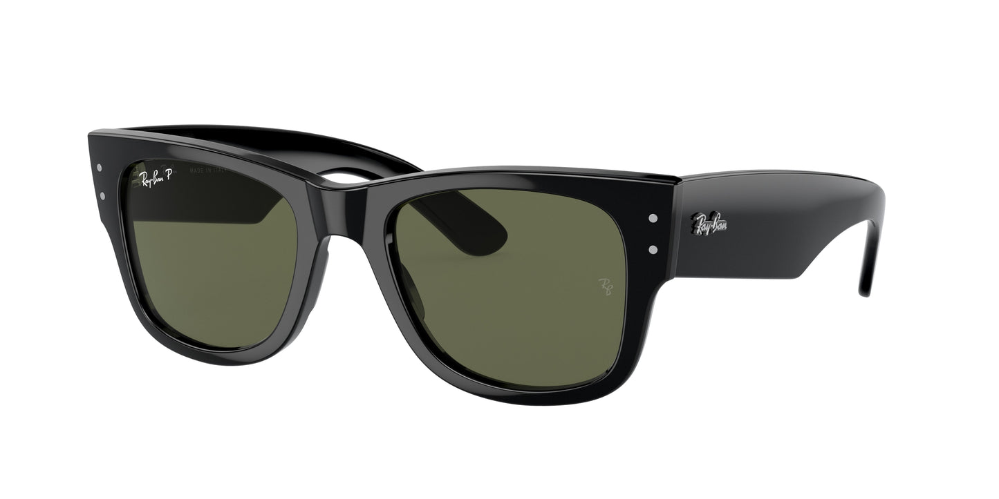Ray-Ban MEGA WAYFARER RB0840S Square Sunglasses 901/58-Black 51-145-21 - Color Map Black