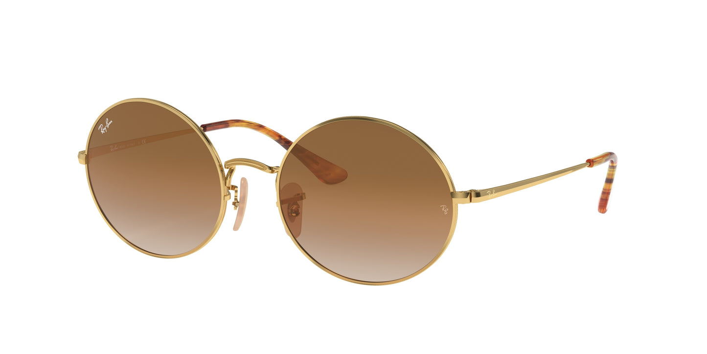 Ray-Ban OVAL RB1970 Oval Sunglasses 914751-Gold 54-145-19 - Color Map Gold