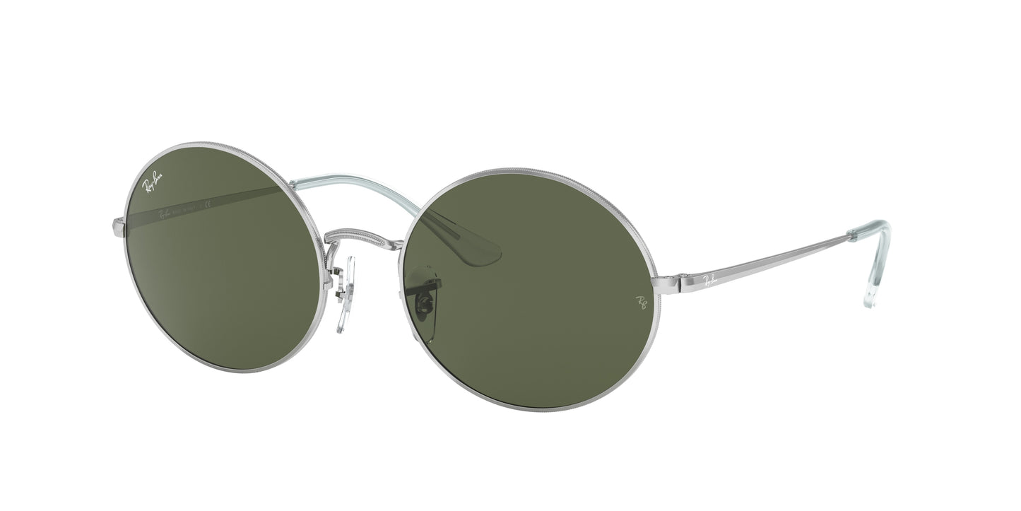 Ray-Ban OVAL RB1970 Oval Sunglasses 914931-Silver 54-145-19 - Color Map Silver
