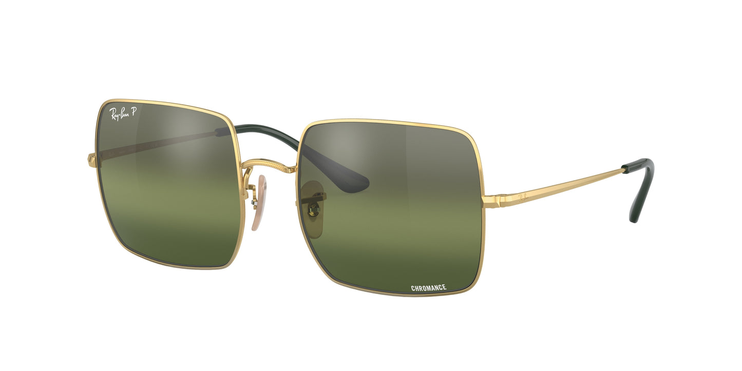 Ray-Ban SQUARE RB1971 Square Sunglasses 001/G4-Gold 54-145-19 - Color Map Gold
