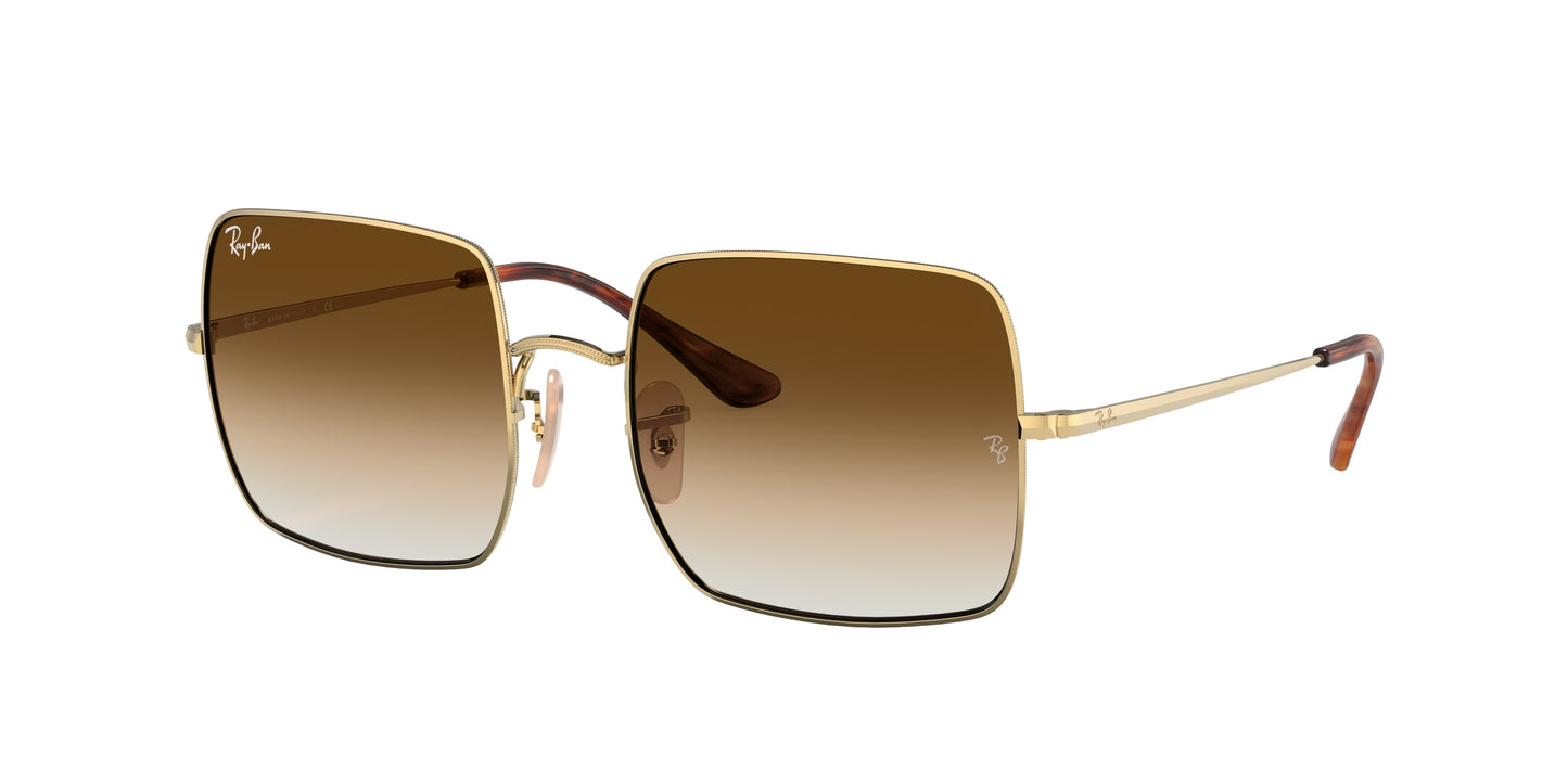 Ray-Ban SQUARE RB1971 Square Sunglasses 914751-Gold 54-145-19 - Color Map Gold