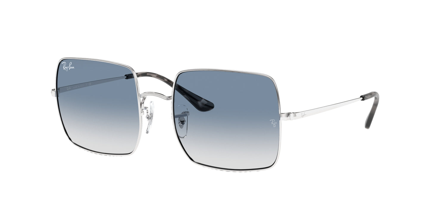 Ray-Ban SQUARE RB1971 Square Sunglasses 91493F-Silver 54-145-19 - Color Map Silver