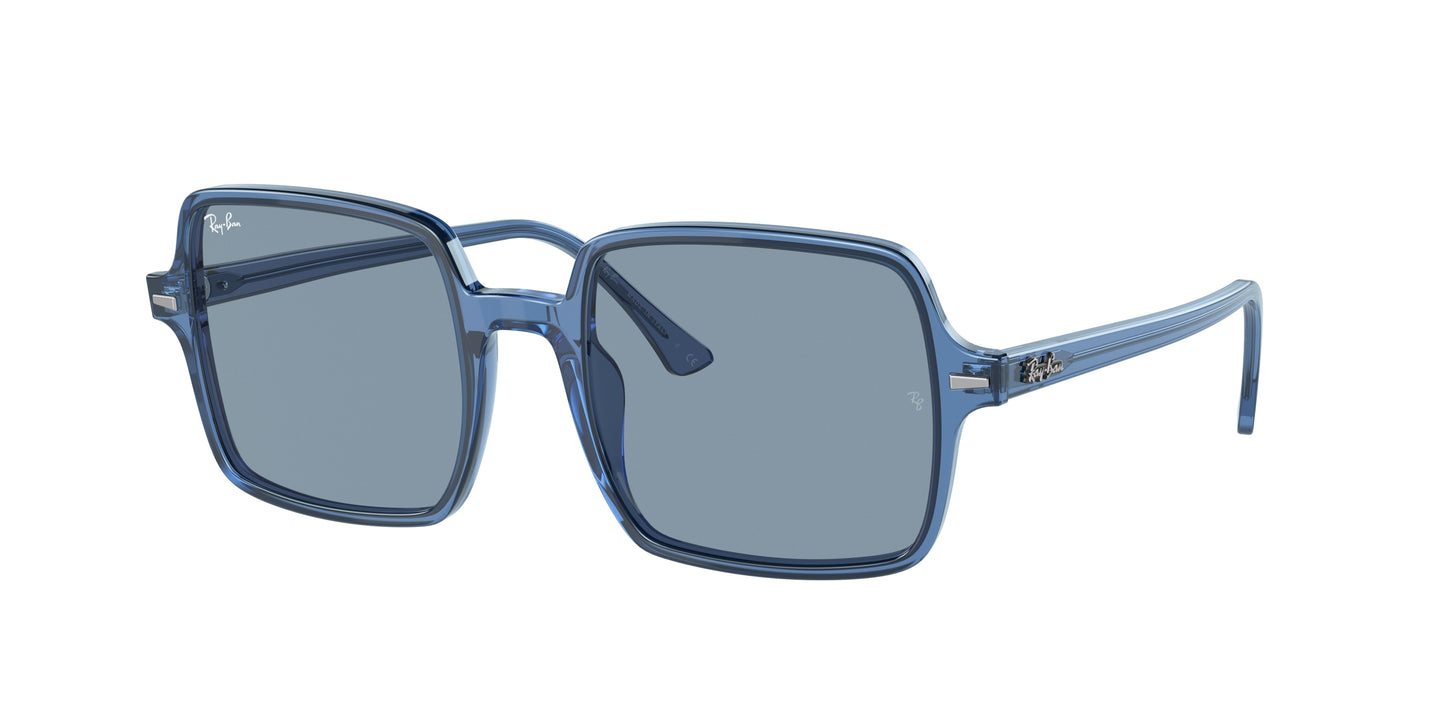 Ray-Ban SQUARE II RB1973 Square Sunglasses 658756-Transparent Blue 54-140-20 - Color Map Blue