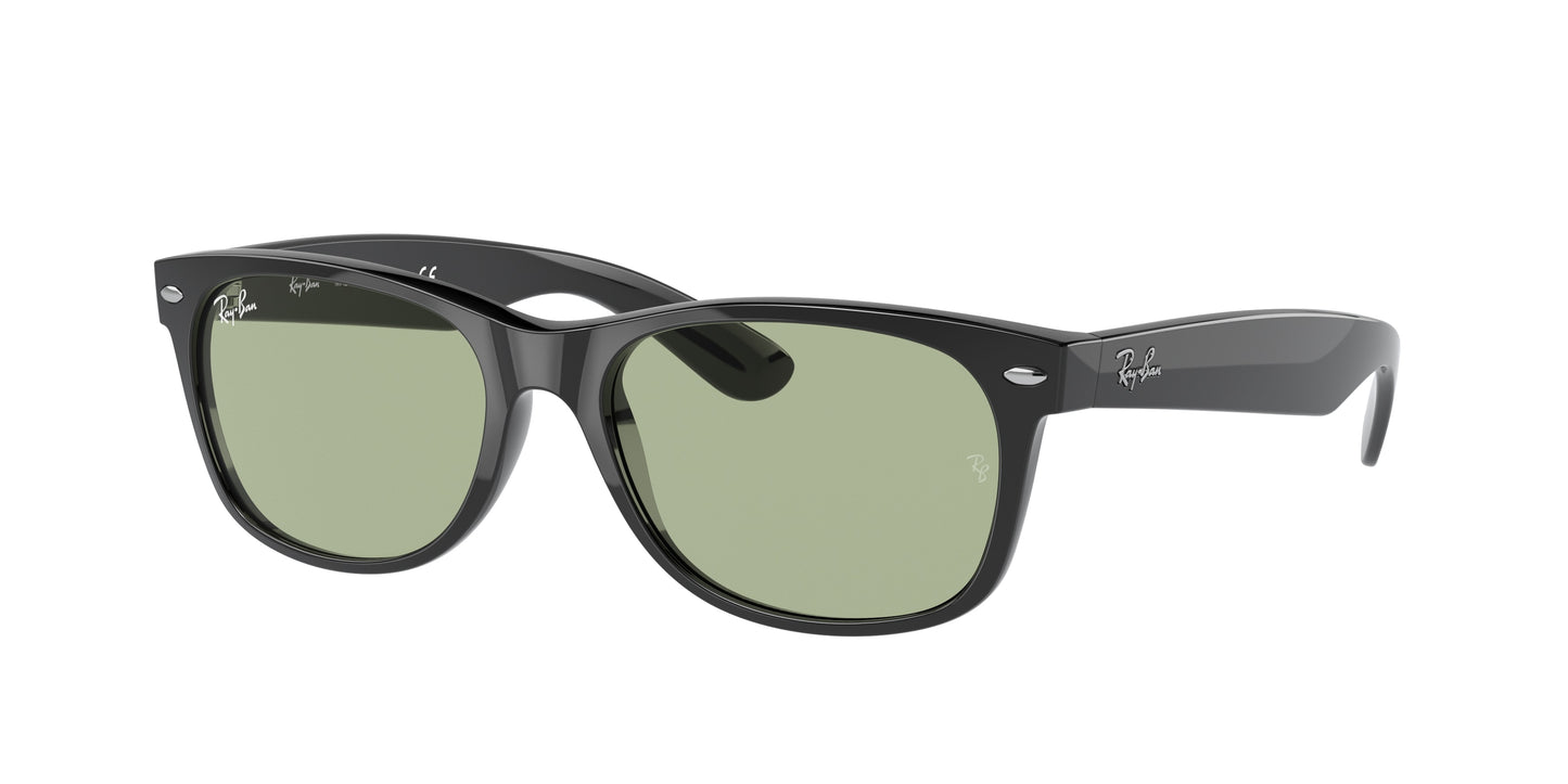 Ray-Ban NEW WAYFARER LOW BRIDGE FIT RB2132F Square Sunglasses 601/52-Black 54-140-18 - Color Map Black