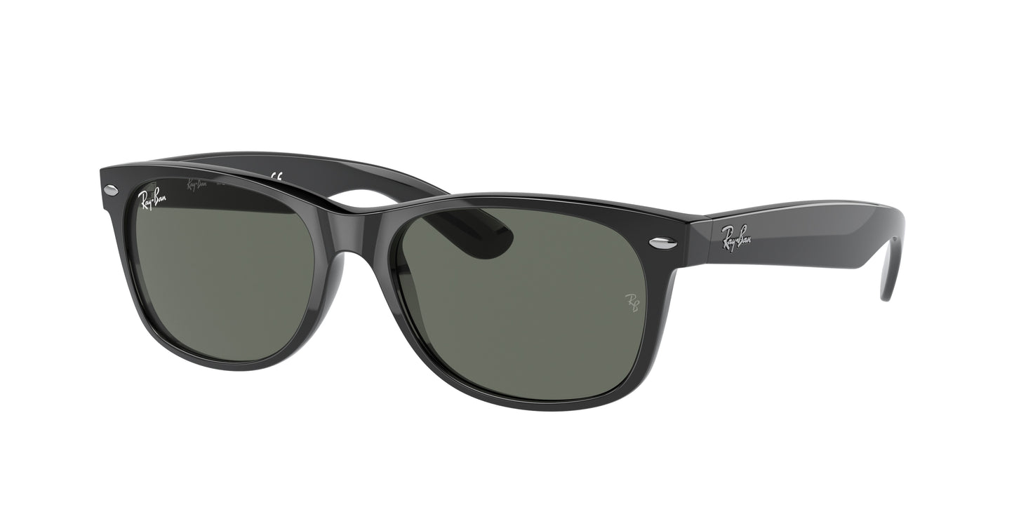 Ray-Ban NEW WAYFARER LOW BRIDGE FIT RB2132F Square Sunglasses 901-Black 58-140-18 - Color Map Black